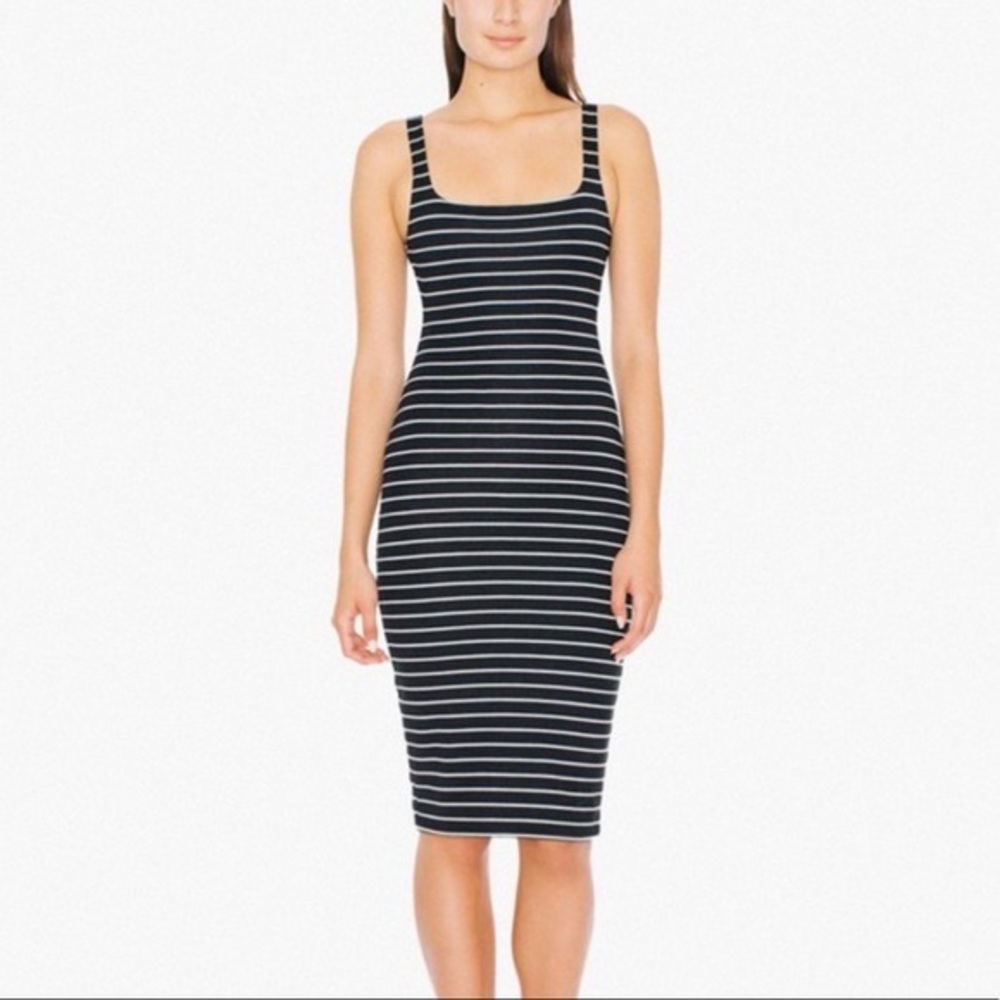 American Apparel Midi Tank Dress Ponte Stretch